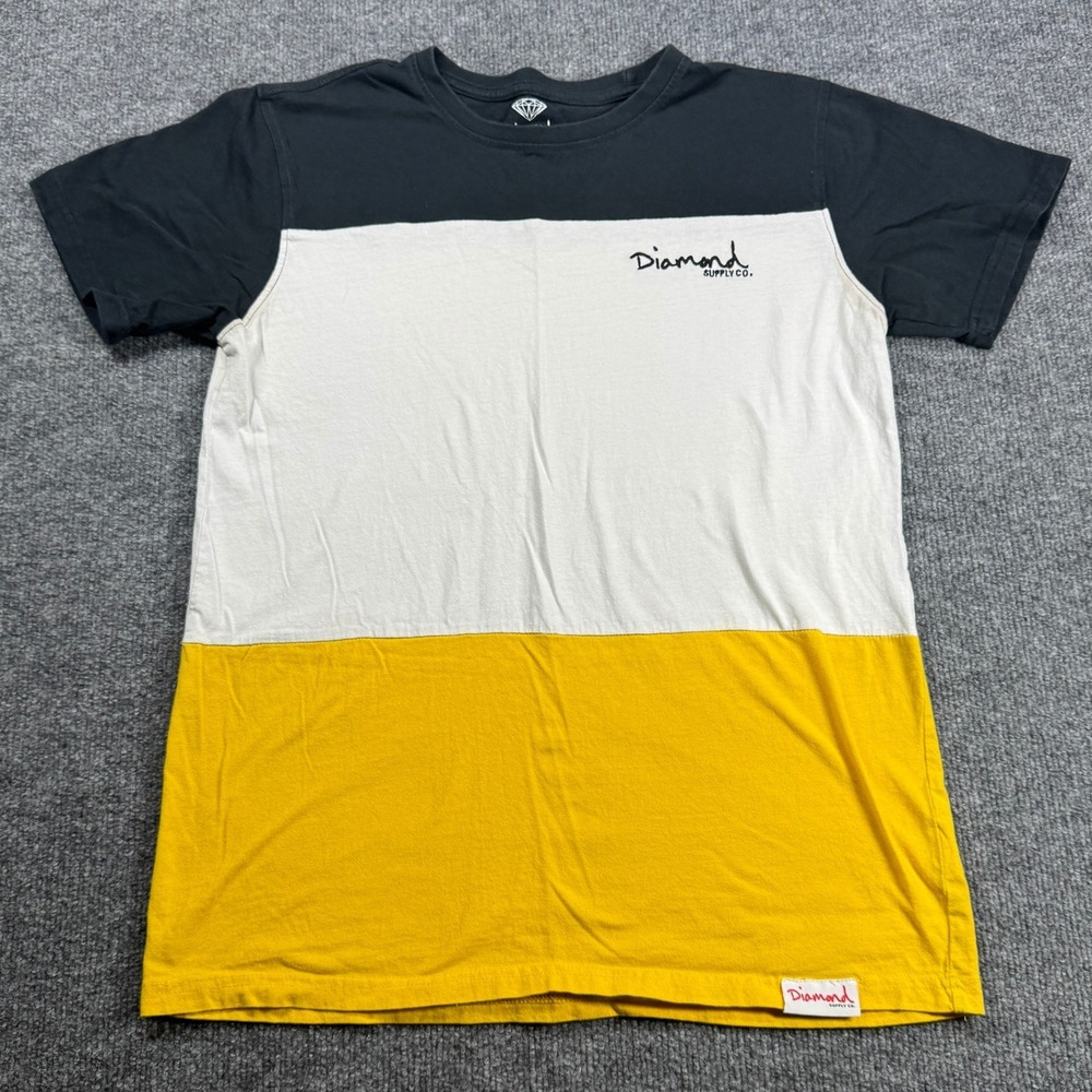 Diamond Supply Co T Shirt Mens M Multicolor Colorblock Skateboard‎ Streetwear